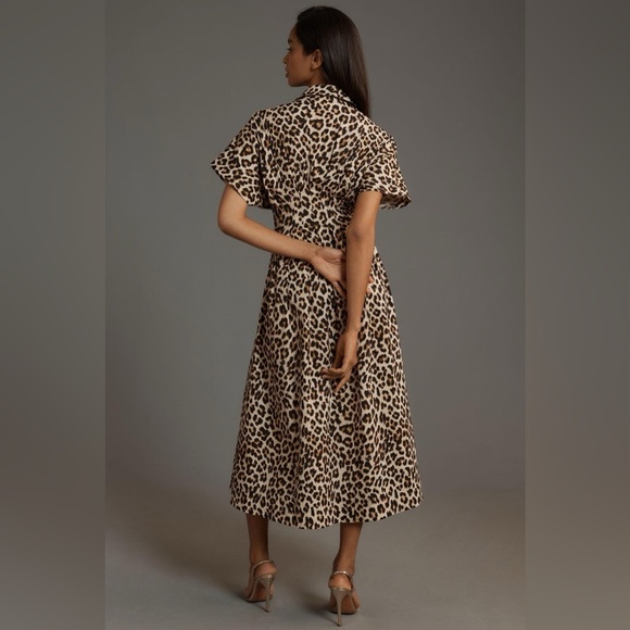 Anthropologie Leopard Print Midi Dress - Picture 3 of 10